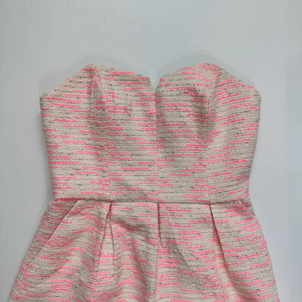 Anthropologie Moulinette Soeurs Pink Tweed Dress Women’s 0 Barbiecore Coquette - Picture 14 of 16